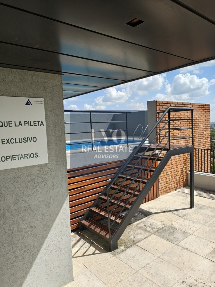 TIGRE 2 Ambientes 53m² con Balcon 5m² Vista 360° RIO TODO SOL + FULL Amenities SUM + PICINA + Laundry.-